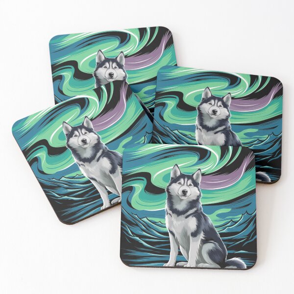 Item preview, Majestic Husky Under Northern Lights - Husky Dog Lover designed and sold by Kashear.