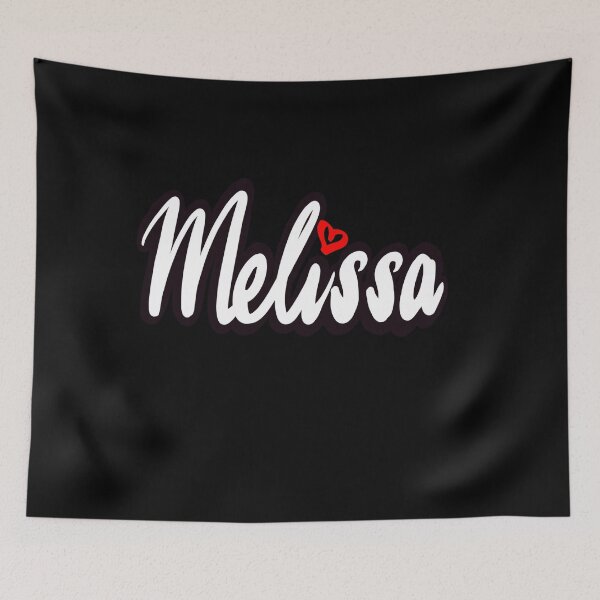 Item preview, Melissa popular girls and women name in cursive white lettering. Personalized personalised customized name Melissa designed and sold by Artonmytee.