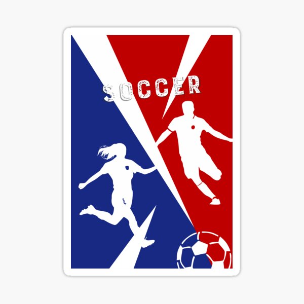 Item preview, soccer player, football, dual color design, man and woman designed and sold by ForNext.