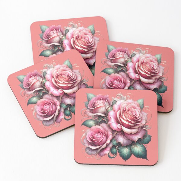Item preview, Beautiful abstract pink roses, fantasy art designed and sold by LoneAngel.