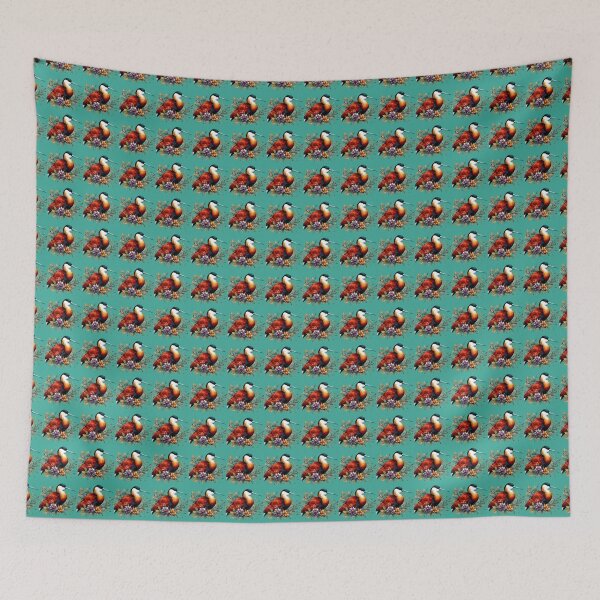 Item preview, A beautiful colorful African jacana with various leaves and flowers designed and sold by Marcoshop10.