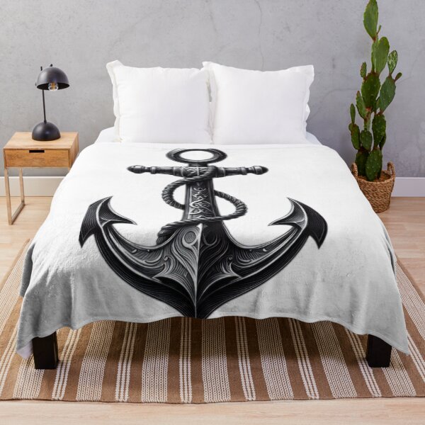 Item preview, anchor black and white sketch tattoo designed and sold by Expressions-Sel.