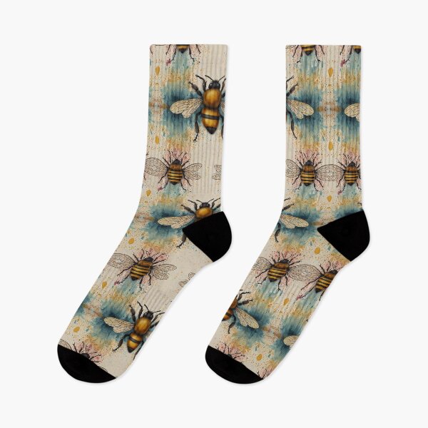 Item preview, Vibrant Bee Watercolour Pattern designed and sold by FocusedArt.