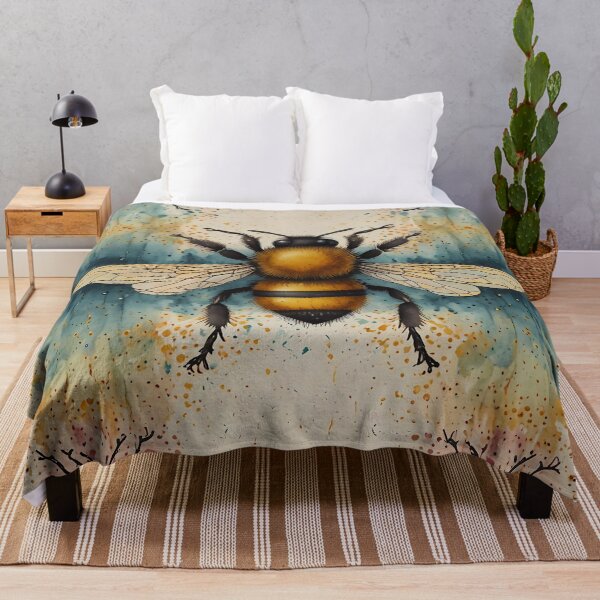 Item preview, Vibrant Bee Watercolour Pattern designed and sold by FocusedArt.