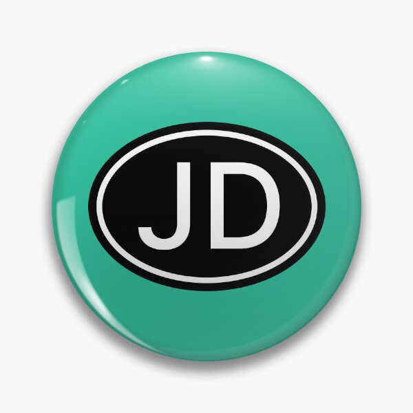 Item preview, Letras blancas ovaladas con monograma de iniciales JD designed and sold by Jeallan Designs.