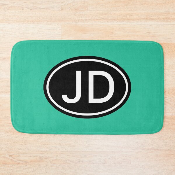 Item preview, JD Initials Monogram Oval White Letters designed and sold by Jeallan Designs.