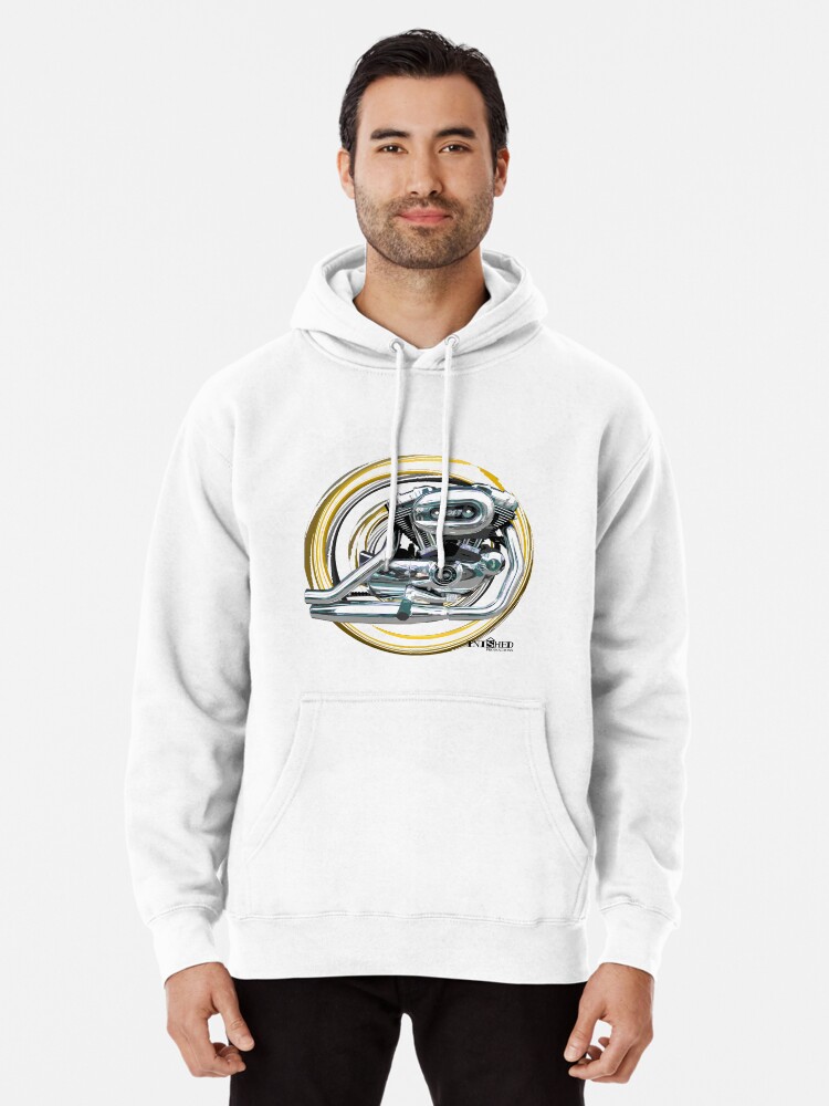 Inished Sportster 1200 custom engine Pullover Hoodie