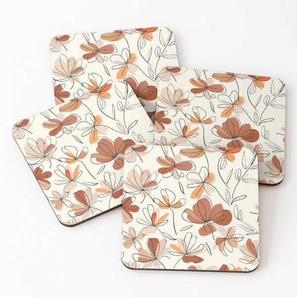 Item preview, Autumn Line Art Flowers  designed and sold by NesaArtSpace.