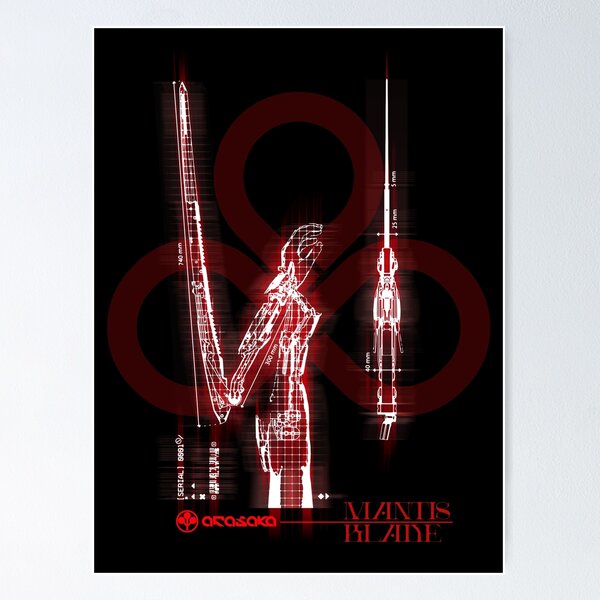 Item preview, Cybernetic Fury: Mantis Blade Schematic – Cyberpunk 2077 Fan Ar designed and sold by trentnin.