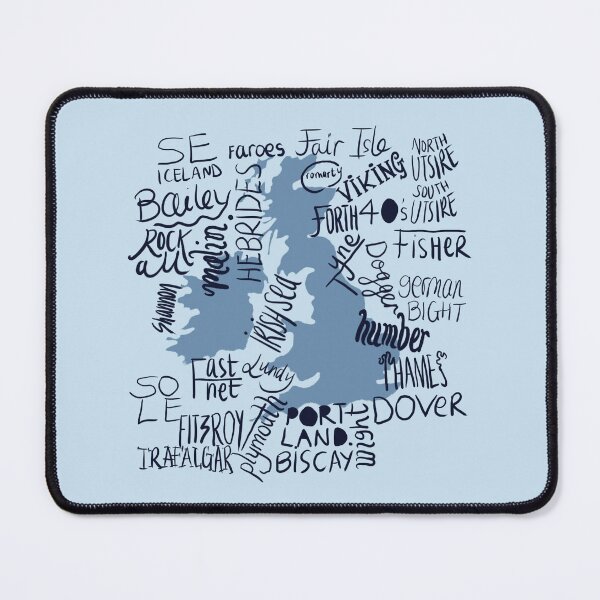 Item preview, UK Shipping Forecast Typography designed and sold by louweasely.