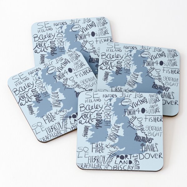 Item preview, UK Shipping Forecast Typography designed and sold by louweasely.