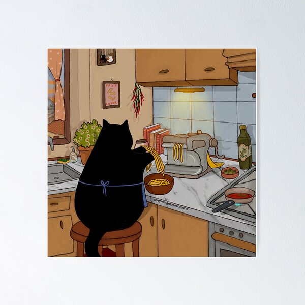 Item preview, Stanis Making Fresh Pasta designed and sold by Stanis the Cat.