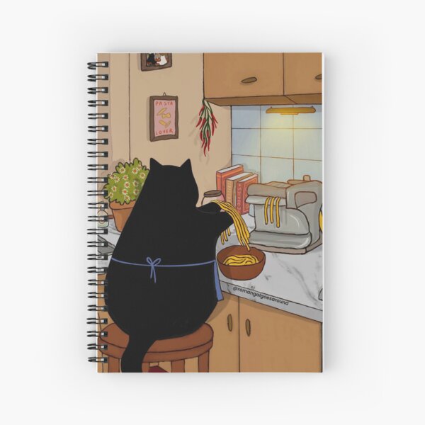 Vista previa del artículo con la obra «Stanis haciendo pasta fresca», diseñado y vendido por Stanis the Cat.