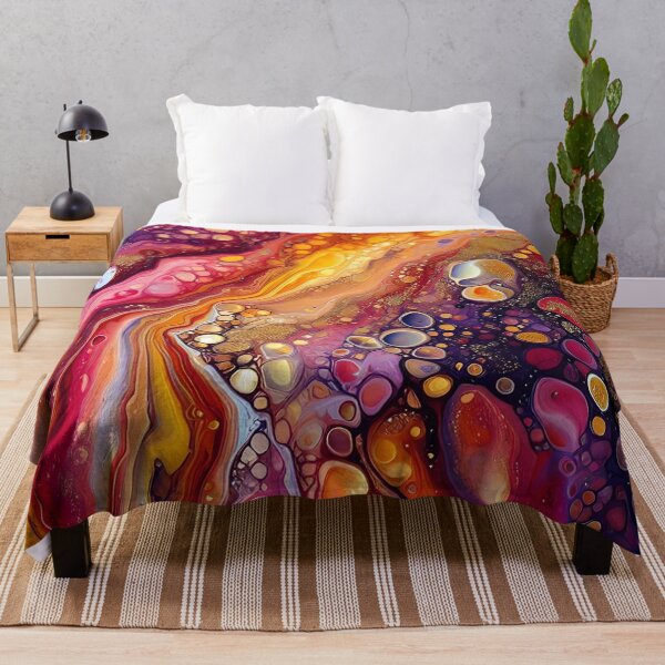 Item preview, Sunset Colors Paint Pour designed and sold by Debbie Schulte.