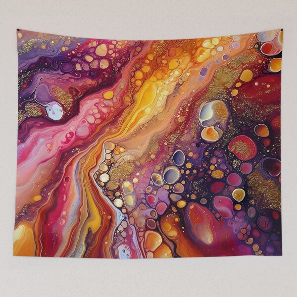 Item preview, Sunset Colors Paint Pour  designed and sold by Debbie Schulte.