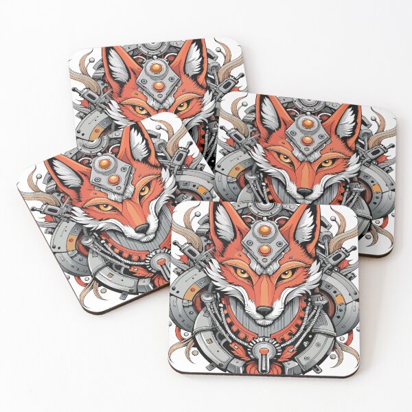 Item preview, Cybernetic Fox Portrait Mechanical Design Illustration Detailed Artwork Futuristic Concept  designed and sold by Rostislav Bouda.