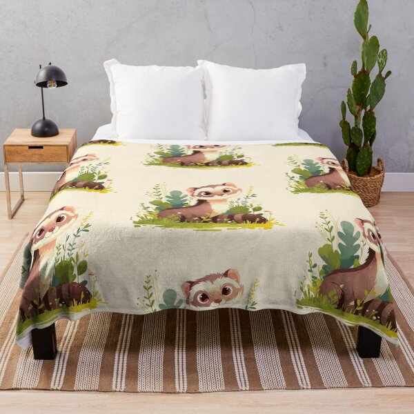 Item preview, Cute ferret in tall grass designed and sold by etherElric.