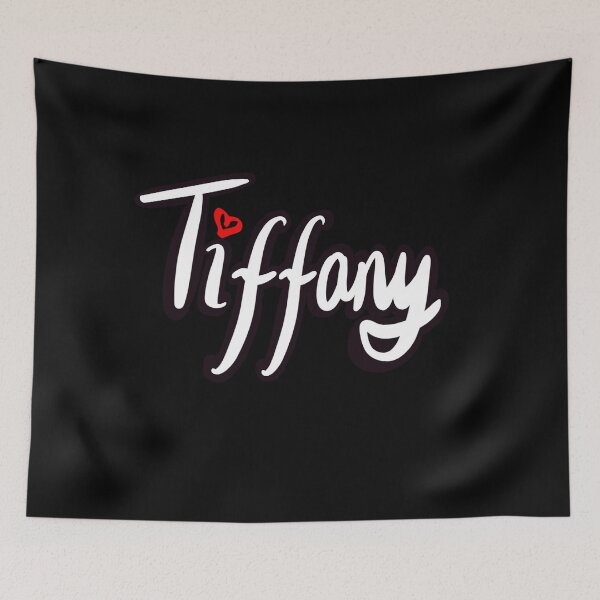 Item preview, Tiffany popular girls and women name in cursive white lettering. Personalized personalised customized name Tiffany designed and sold by Artonmytee.