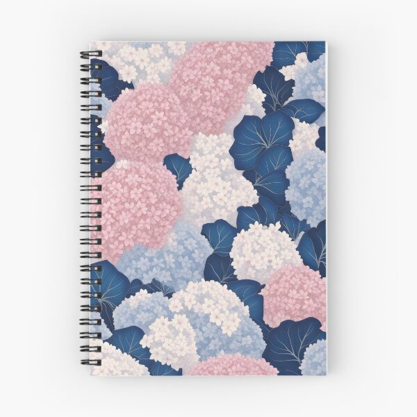 Item preview, Beautiful Hydrangea Pattern in pastel colors all over print designed and sold by patterncrow.