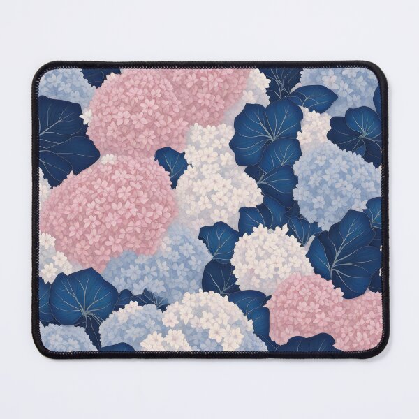 Item preview, Beautiful Hydrangea Pattern in pastel colors all over print designed and sold by patterncrow.