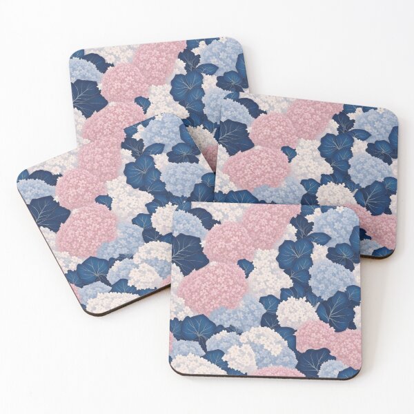 Item preview, Beautiful Hydrangea Pattern in pastel colors all over print designed and sold by patterncrow.