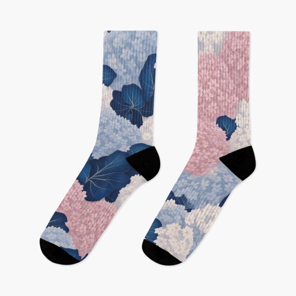 Item preview, Beautiful Hydrangea Pattern in pastel colors all over print designed and sold by patterncrow.
