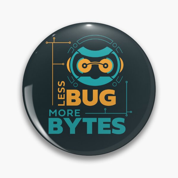 Item preview, Less Bug More Bytes With Bot, Playful Design designed and sold by iamKaye.