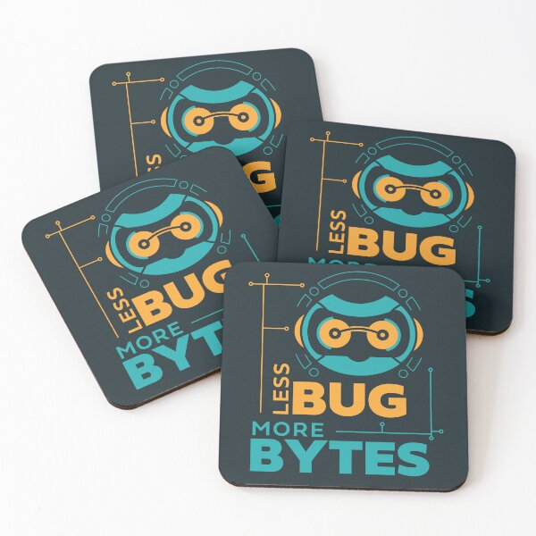 Item preview, Less Bug More Bytes With Bot, Playful Design designed and sold by iamKaye.