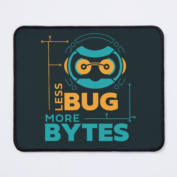 Item preview, Less Bug More Bytes With Bot, Playful Design designed and sold by iamKaye.