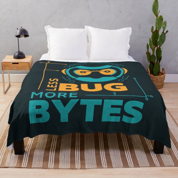 Item preview, Less Bug More Bytes With Bot, Playful Design designed and sold by iamKaye.