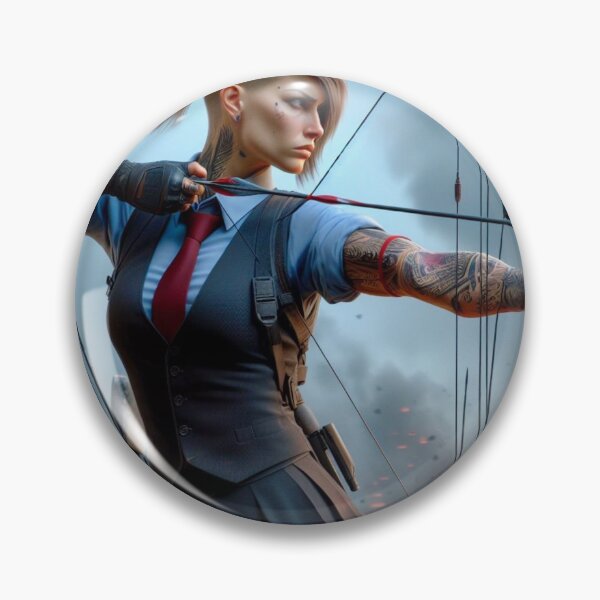 Item preview, Office SAmurai inn hakama shooting a bow designed and sold by Ghost Archer Illusions.