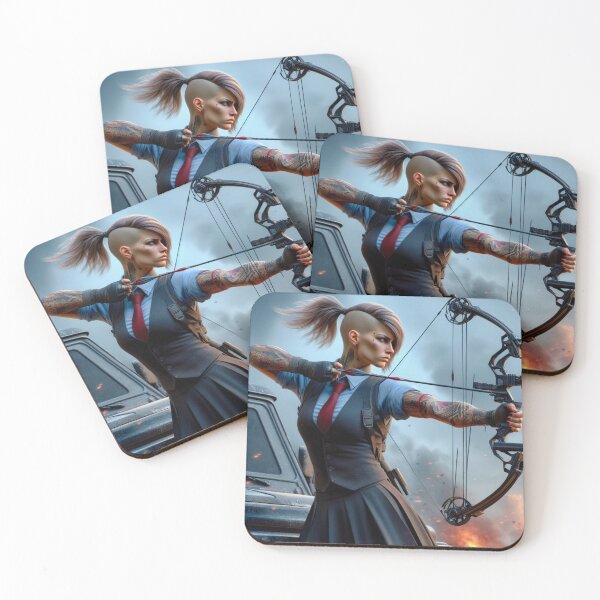 Item preview, Office SAmurai inn hakama shooting a bow designed and sold by Ghost Archer Illusions.