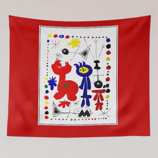 Item preview, : PERSONNAGE ET OISEAUX: Vintage  Galarie Maeght  Advertising Print by Joan Miro designed and sold by posterbobs.