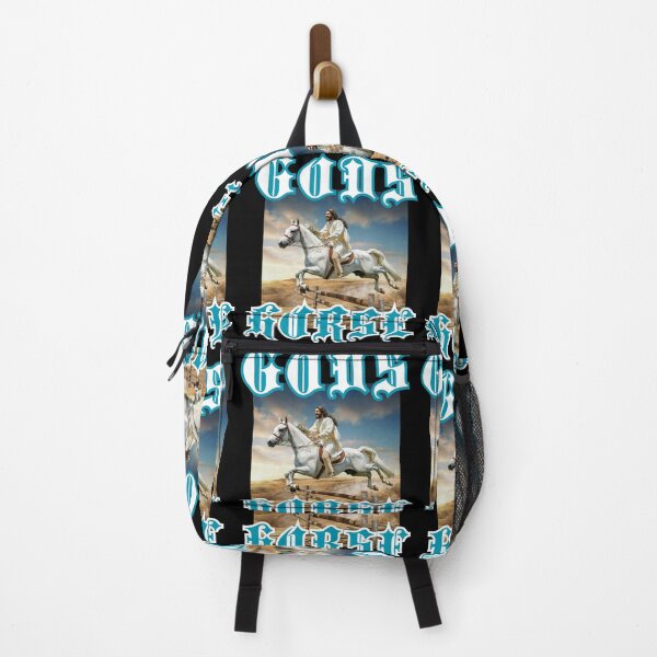 Item preview, Gods Horse jump say Jesus on horseback christian gothic crazy gifts designed and sold by thankful-loco.