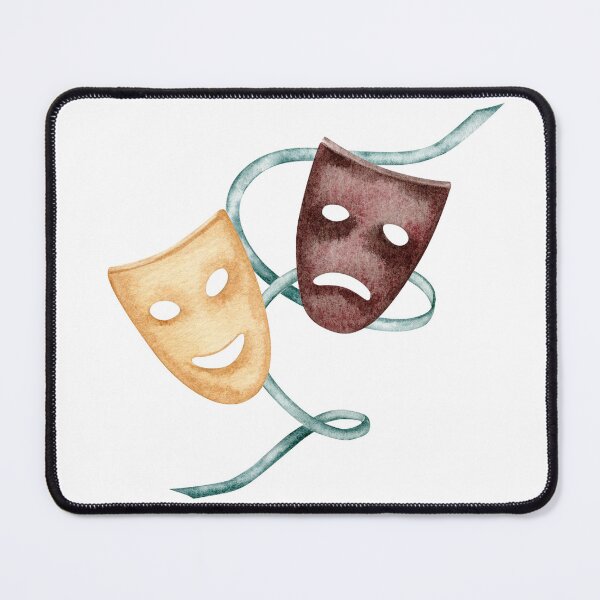 Item preview, Greek Theatre Comedy and Tragedy Masks designed and sold by SvettyArt.