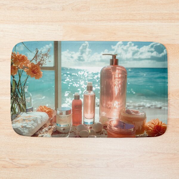 Item preview, Diverse Array of Cosmetics Displayed on a Table - Cosmetics Beach Scenes designed and sold by frequent-art.