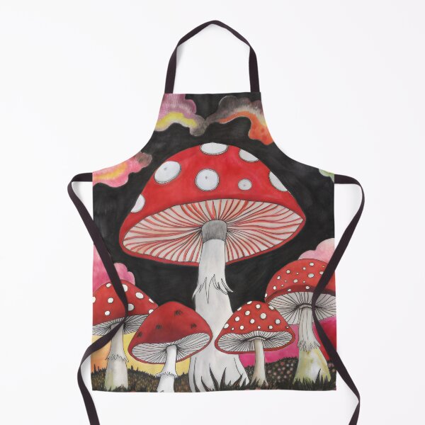 Item preview, Fly Agaric Mushrooms Magical Landscape Pattern Design designed and sold by patterncrow.
