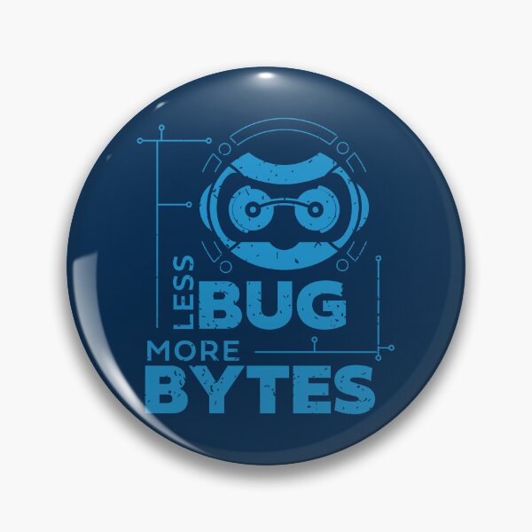 Item preview, Less Bug More Bytes With Bot Monochromatic Blue designed and sold by iamKaye.