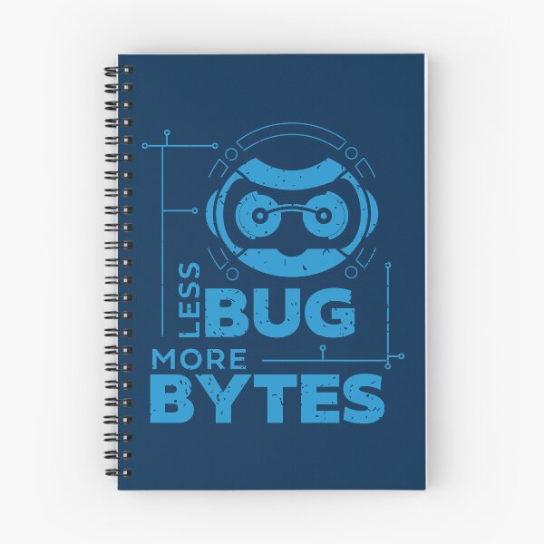 Item preview, Less Bug More Bytes With Bot Monochromatic Blue designed and sold by iamKaye.