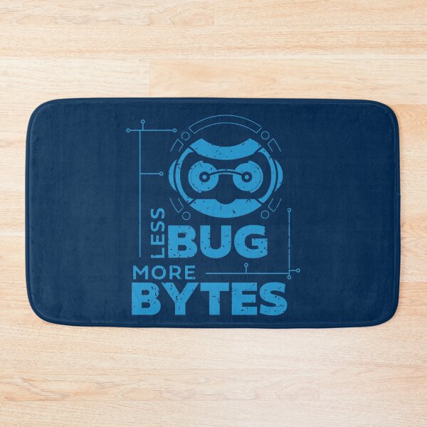 Item preview, Less Bug More Bytes With Bot Monochromatic Blue designed and sold by iamKaye.