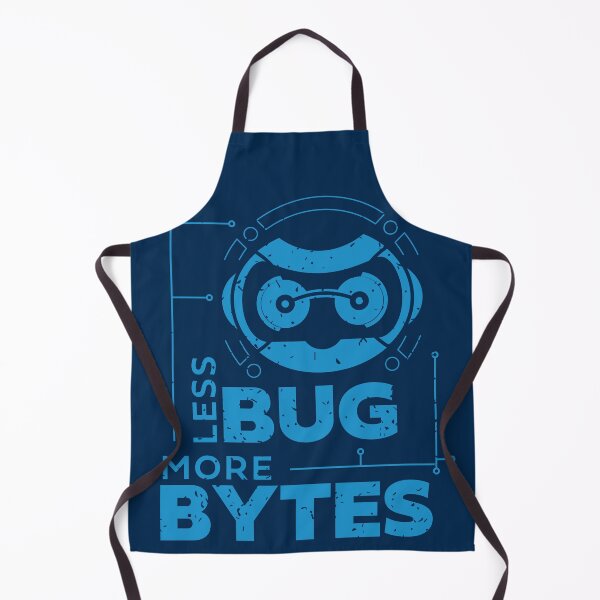 Item preview, Less Bug More Bytes With Bot Monochromatic Blue designed and sold by iamKaye.