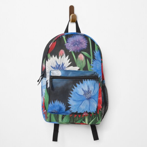 Item preview, Cornflowers field watercolor pattern and landscape art designed and sold by patterncrow.