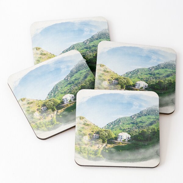 Item preview, House in Corsican mountains in watercolor designed and sold by FotoMahieu.