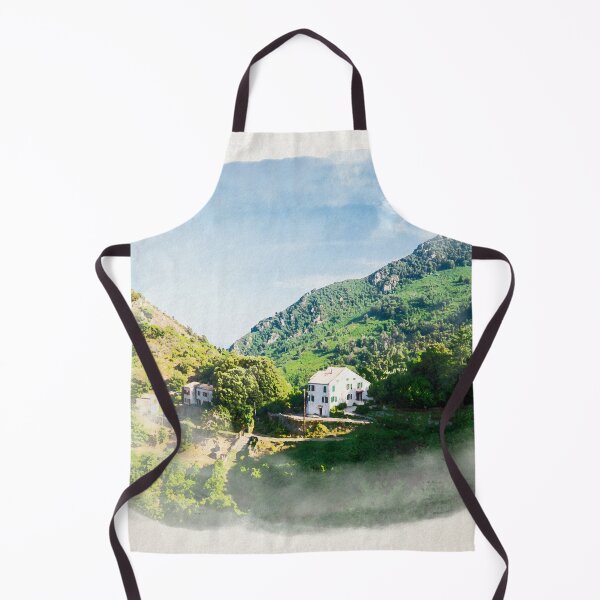Item preview, House in Corsican mountains in watercolor designed and sold by FotoMahieu.