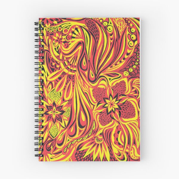 Item preview, Flores y remolinos en rojo, amarillo y negro. designed and sold by daljitkbabel.