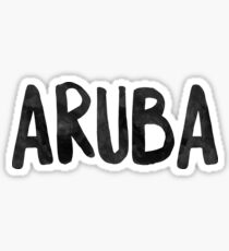 Aruba Art Beach Vacation Sticker