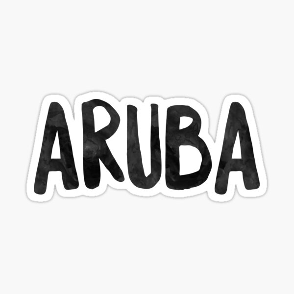 Aruba Art Beach Vacation Sticker