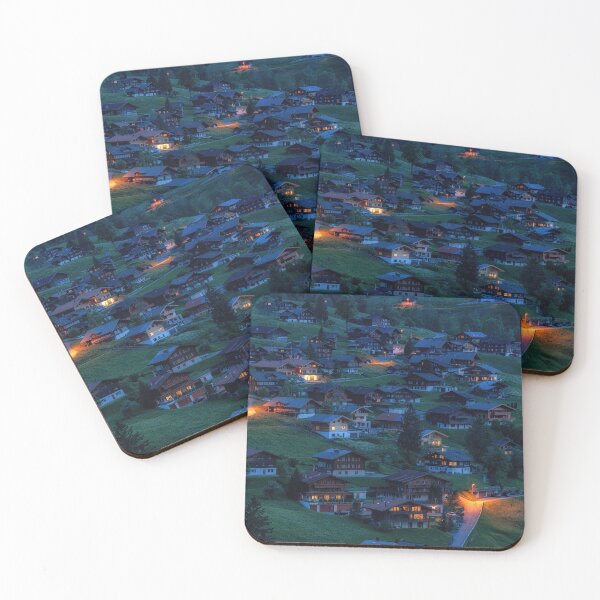 Item preview, Grindelwald Chalets at Night designed and sold by aaronchoi.