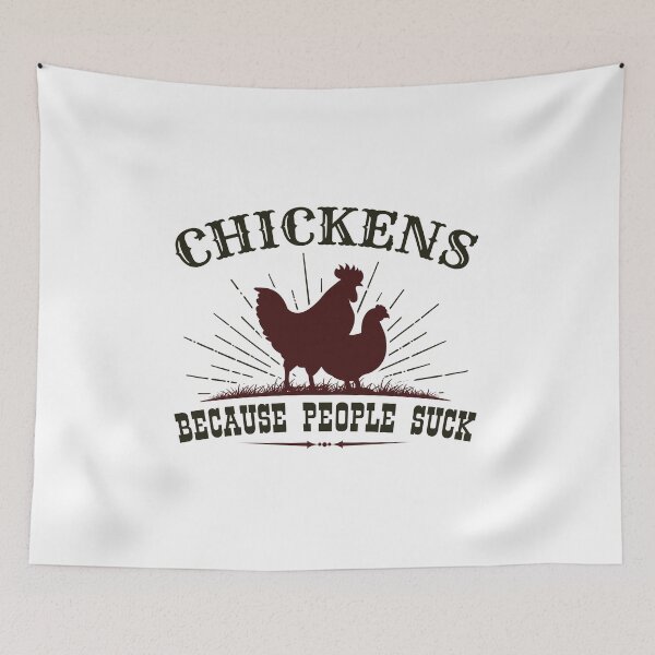 Item preview, Chickens Because People Suck Funny Chicken Farmer designed and sold by jaygo.