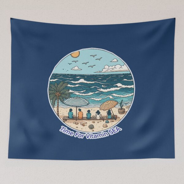 Item preview, Time for Vitamin SEA Sea side Relaxing Friends Cloud Brids SeaWave  designed and sold by Nanthanon.